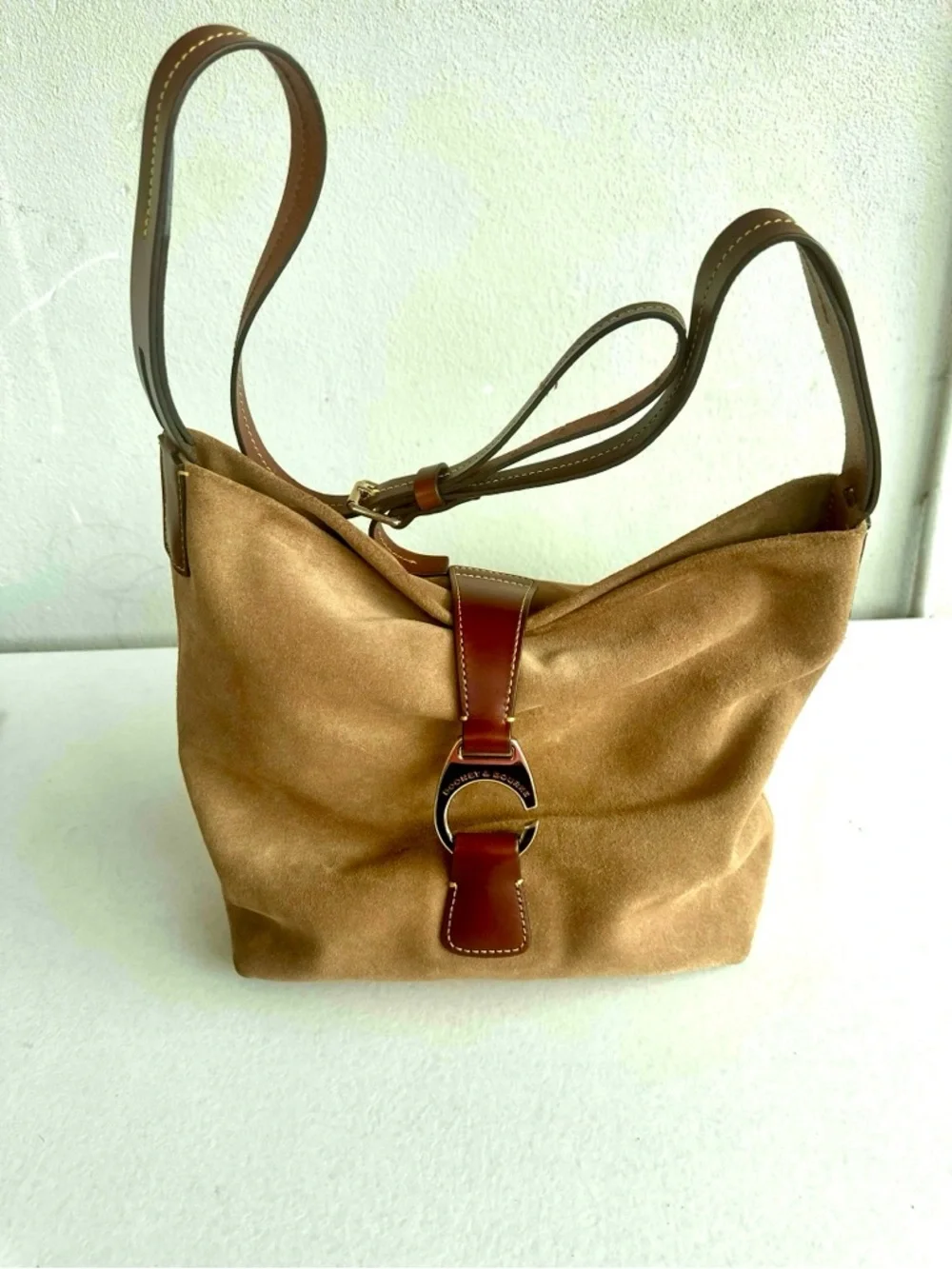 Dooney & Bourke crossbody hobo sculpted from soft suede - Picture 11 of 14